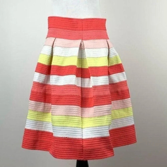 7th Avenue design studio New York and Co skirt sz M multicolored pastel striped - Picture 4 of 8